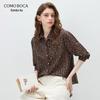Camicia da donna a maniche lunghe in misto seta di gelso