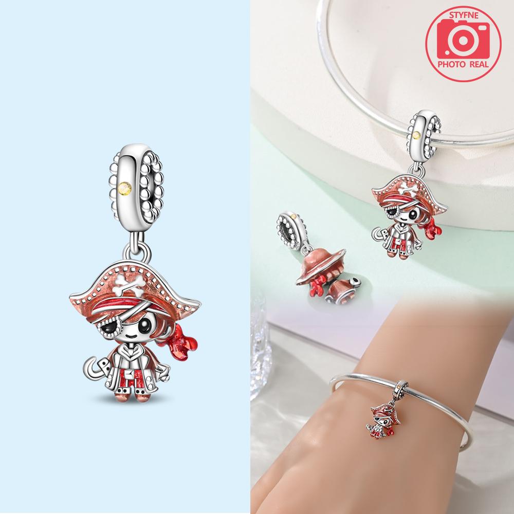 copper Colors Mr Island Pendant Compatible With Bracelets Sparkling Charm Bead Charms copper Colors Authentic Bracelets for Jewellery Making