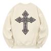 KAN6312 Kmc0055 Cross Fleece-Lined Sweatshirt - Cream