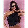 Women's Single Shoulder T-shirt Spring/Summer New Style Slant Neck Off Shoulder Top