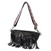 Summer European and American Retro Fringed Pleated Chest Bag for Girls, Small Bags