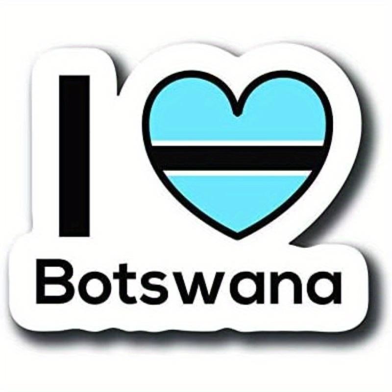 

Love Botswana Flag Decal Sticker Home Pride Travel Car Truck Van Bumper Window 1pc