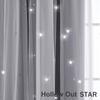 Cortinas Blackout de Camada Dupla com Estrelas Vazadas e Ilhós com Passagem para Varão