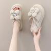 Summer New Drag Spring Thick-bottomed French Bow Fashionable Non-slip One-word Drag Women's Summer Outer Slippers