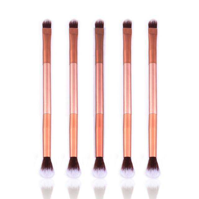 5Pcs Professionelle Schwarz Augenbraue Geneigt Flache Abgewinkelt Pinsel Make-Up-Tool Holz Pol Eyeliner Lidschatten Augenbraue Frauen Kosmetik