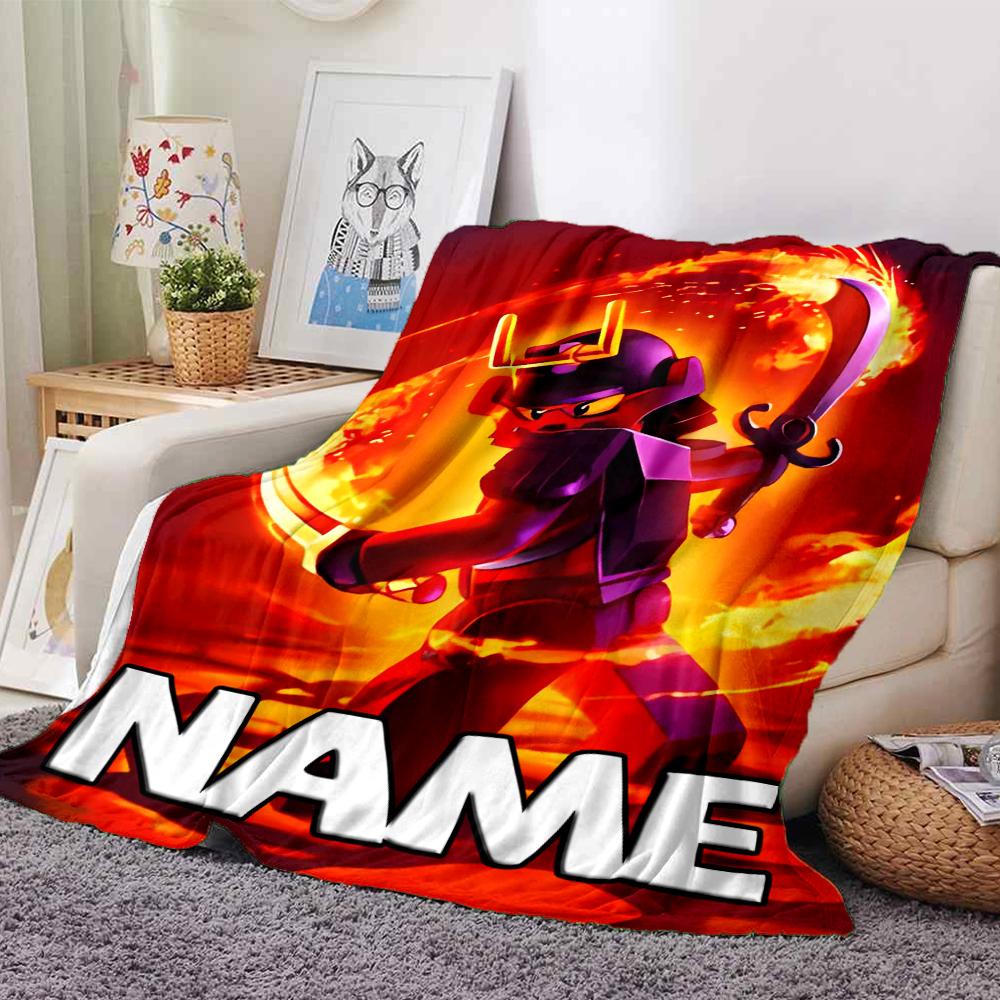 Customiz Name Personality Lego Ninjago Blanket Soft &Warm Sofa Office Bed Travel Lunch Break Blanket, Gift Suitable All Seasons