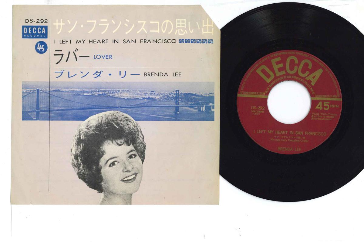 7inch Record BRENDA LEE I Left My Heart In San Francisco DS292 DECCA 1963 Japan Pop Used