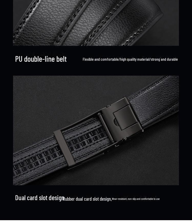 Męski Pasek Wysokiej Jakości z Automatyczną Klamrą - Modny, Prosty i Codzienny Styl