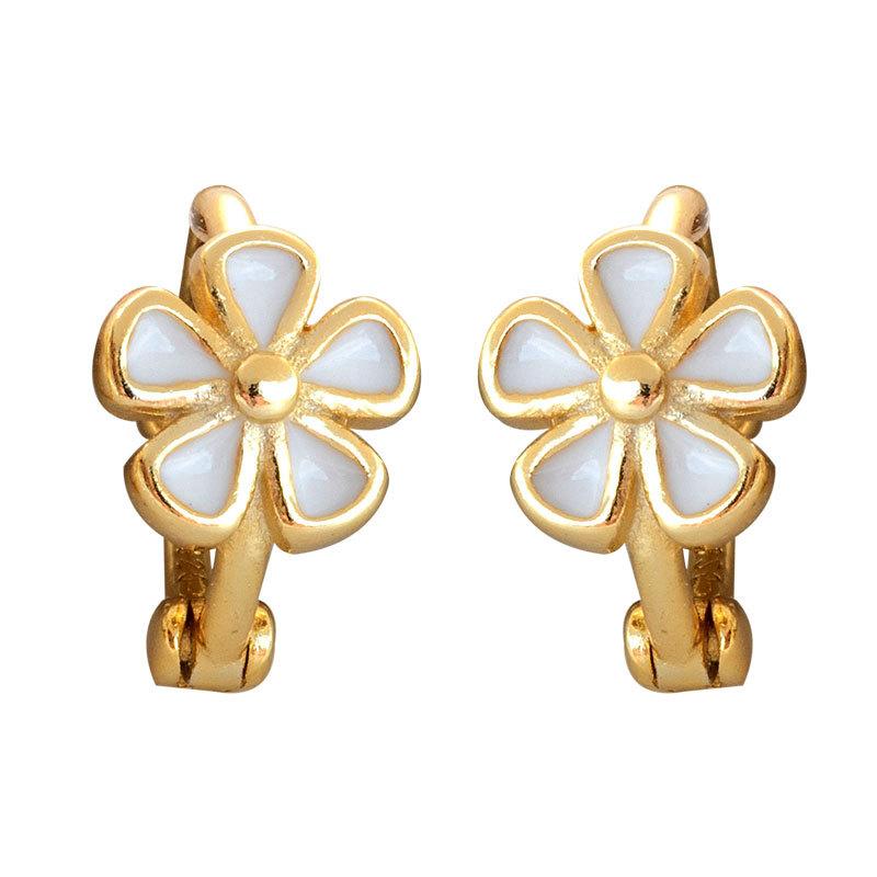 

Элегантные и свежие цветочные серьги-пуговицы для женщин, нишевый дизайн, студенческий тренд