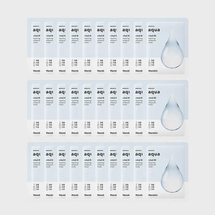 Vital40 Layering Ampoule Mask 21g x 30 Sheets (Aqua/Collagen/Propolis)