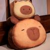 Cartoon Toast Capybara Cat Plush Toys Lovely Animal Pillow Sleeping Cushion Stuffed Soft Sofa Back Pillow Birthday Gifts
