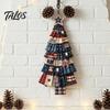 Cadeau d'artisanat de Noël pour adultes Kit d'arbre Patchwork Surdimensionné à faire soi-même, Ensemble d'assemblage en tissu à carreaux Rétro Décoration avec Ornements Suspendus Décoration de Maison de Fête