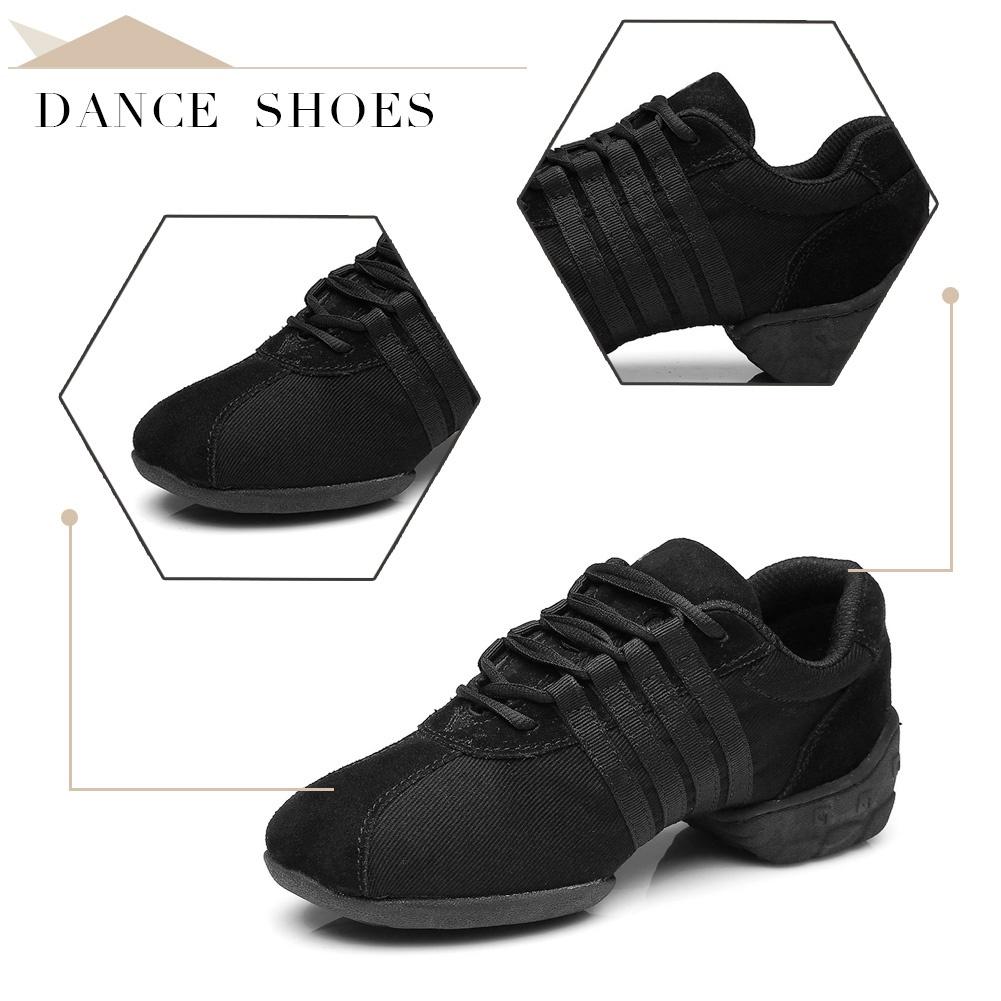 Size 34-41 Women Ladies Breath Fitness Dance Sneakers Ballet Jazz Modern Shoes Canvas Mesh Dance Sport Shoes