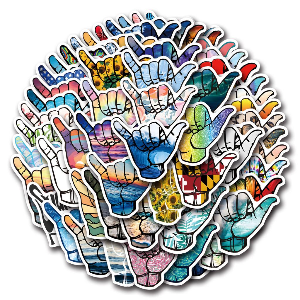 55 New Shaka Graffiti Stickers Decorate Laptop Suitcase Mobile Phone DIY Stickers