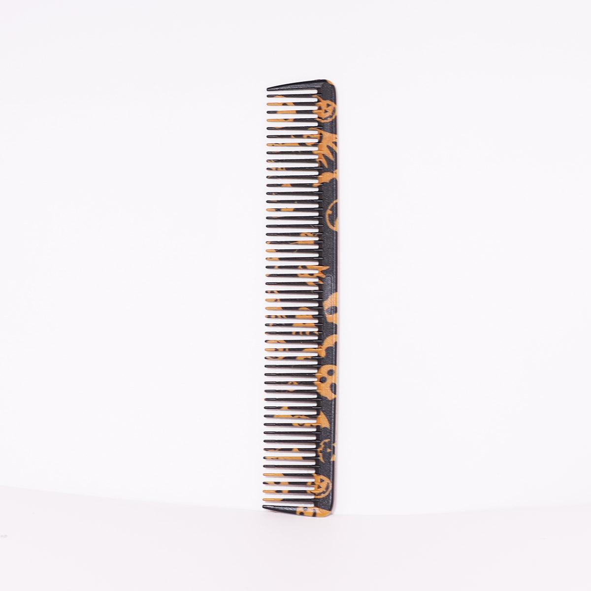 

1pc Halloween pumpkin print professional hairdressing comb hair salon high-quality hairdressing tools Special for real hair wigs