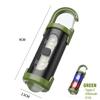 Mini Portable Keychain Flashlight Multifunction COB Work Light 6 Modes Emergency Rechargeable Light for Walking Searching Hiking