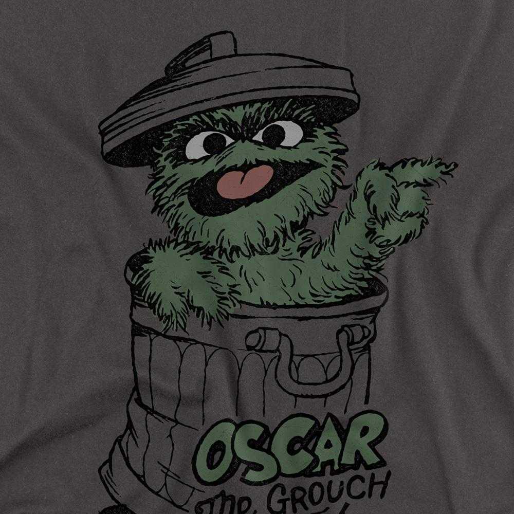 Sesame Street Unisex Adult Early Oscar The Grouch Long-Sleeved T-Shirt