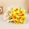 10Pcs Silk Orchid Bouquet Artificial Faux Flowers For Wedding Home Decor Diy Desk Vase Arrangement Floral Artificial Flowers