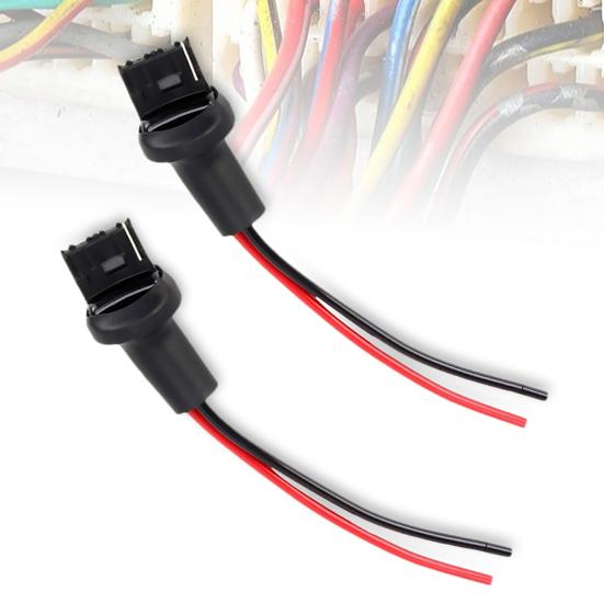 1 Pair 7440 T20 Wiring Harness Heat Resistance Multifunctional Plastic Socket Connector Wiring Harness for Headlight
