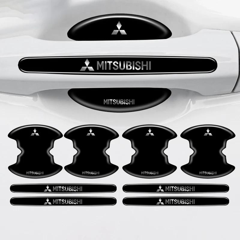 8Pcs Car Door Handle Bowl Anti-Collision Protection Stickers for Mitsubishi Outlander, Lancer, Pajero – Door Cup Guard