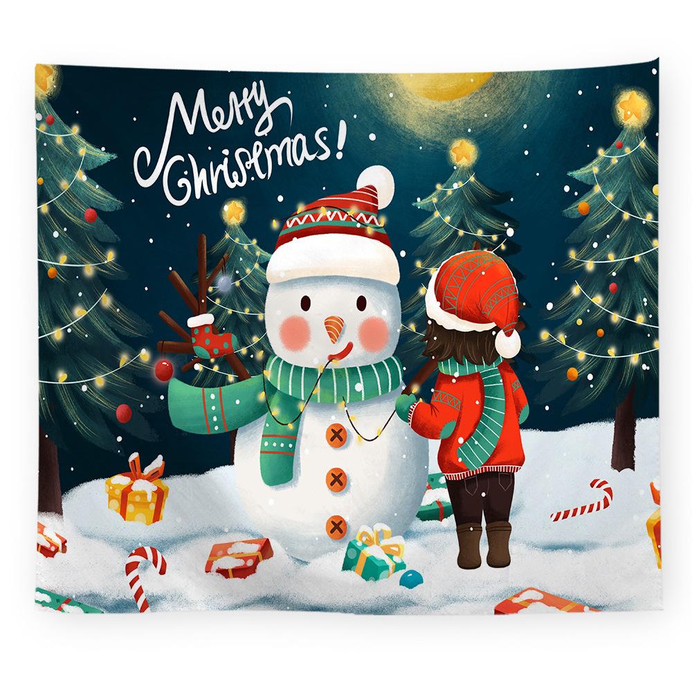Europäische und amerikanische Weihnachten gedruckt Wandteppich Teppich Malerei Hintergrund Malerei hängenden Stoff