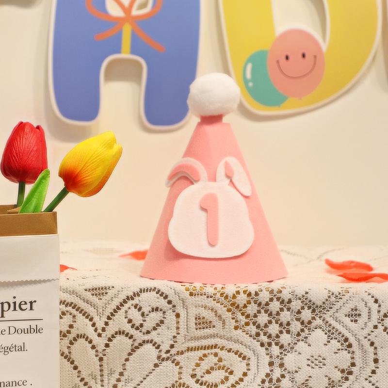 First Birthday Girl Photo Props Set: Hat, Glasses, and Creative Decorations