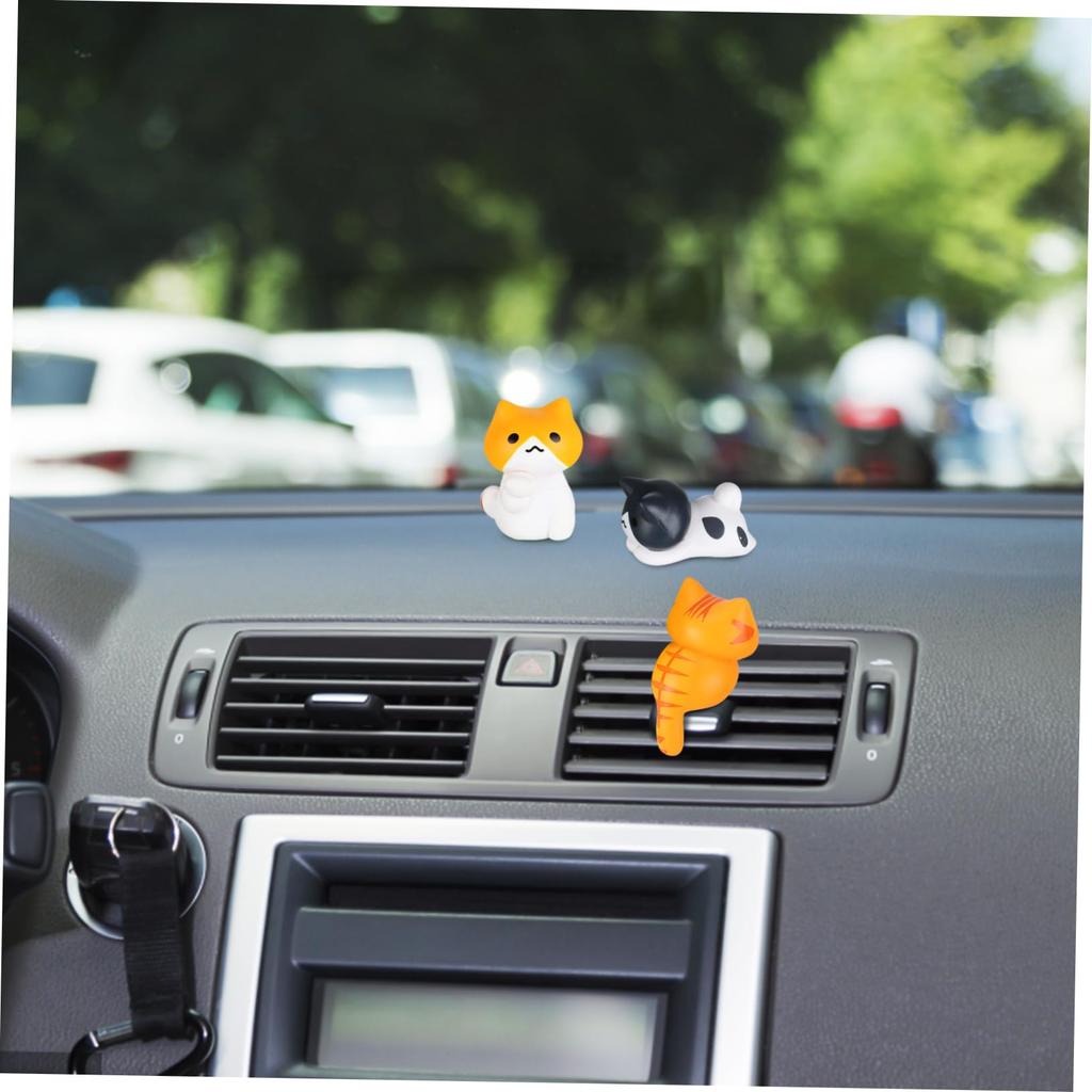 MOLUCKFU 6pcs Micro Bonsai Cat Figurine for Kids Mini Cat Decoration Micro Landscape Decoration