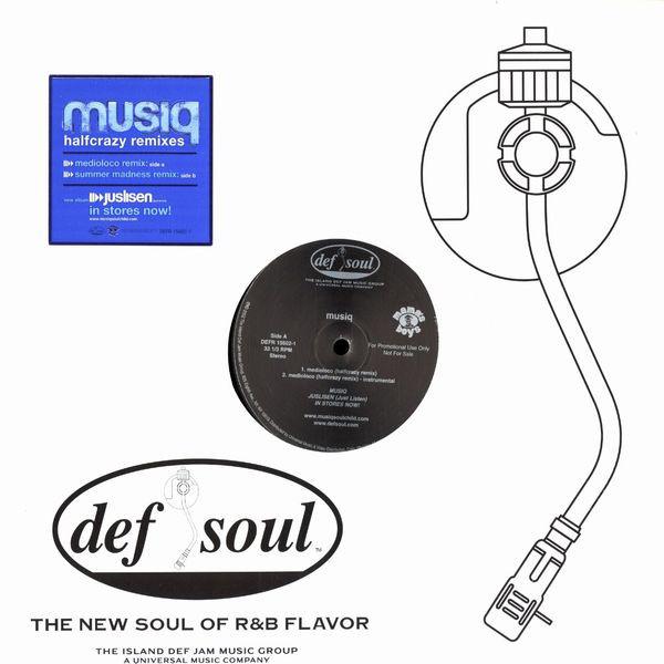 

12inch Record MUSIQ - Halfcrazy (Remixes) DEFR156021 Def Soul 2002 US Soul/Funk Used