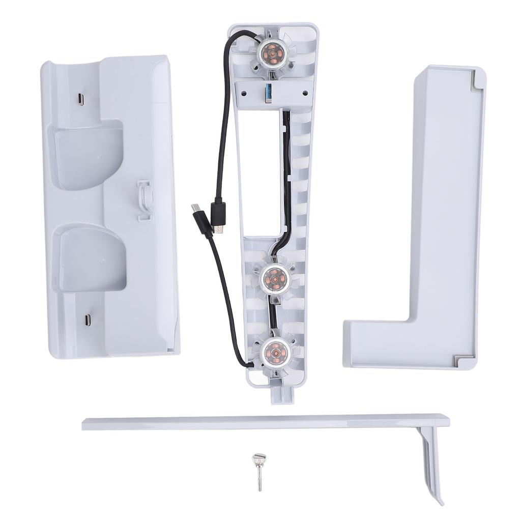 Horizontaler Kühlstationsständer mit Controller-Ladegerät und Kühllüfter 14 RGB-Beleuchtung