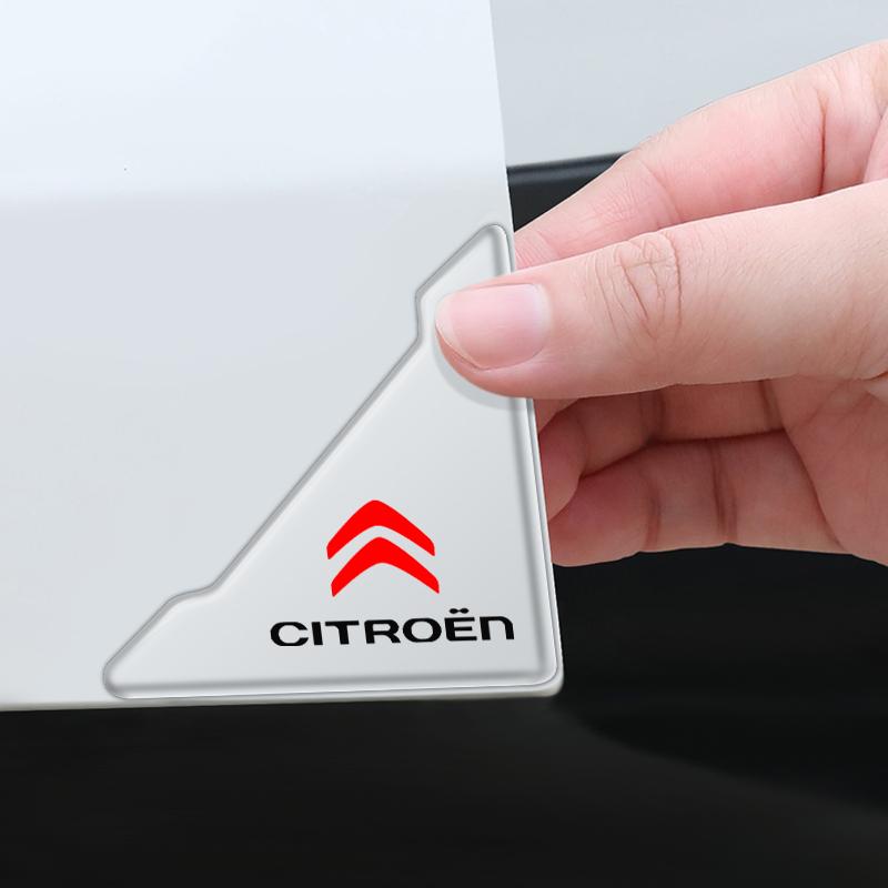 2Pcs Car Door Corner Anti-collision Cover Anti-Scratch Protection Sticker For Citroen C1 C2 C3 Grand C4 Picasso C4L VTS C-ELYSEE