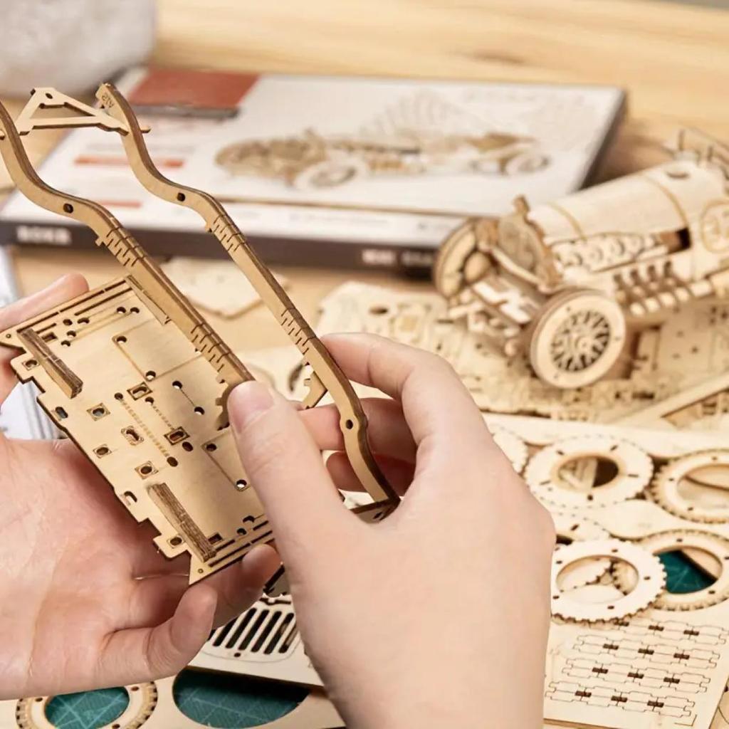 ROKR Grand Prix Car Scale Model 3D Wooden Puzzle MC401