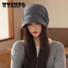 Classic Coldproof Beanie with Brim Solid Color Thick Skull Cap Lightweight Elastic Beanies Warm Knit Hats for Women Autumn & Winter