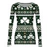 Women's And Winter Slim T-shirt Fashion Casual Printing Round Neck Pullover Long Sleeve Top