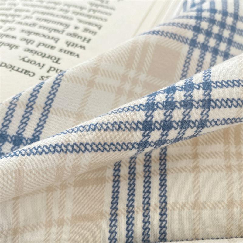 Modern Minimalist Plaid Duvet Cover 220x240 Soft Breathable All Season Queen Comforter Cover Single Piece Striped Quilt Covers