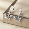 Huitan Cute Dragonfly Dangle Earrings for Women Minimalist Animal Drop Earrings Daily Party Statement Zircon Gift Drop Shipping