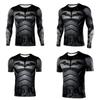 Durable Black Polyester Batman Cosplay Tee For Sports And Fitness