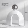 Abstract Striped Horse Head Horse Sculpture Abstract Striped Geometric Statue Arched Arc Decorative Figurines Home Decoration