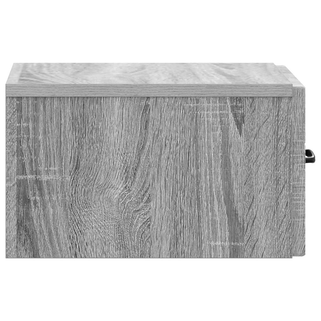 Wall Mounted Nightstand Gray Sonoma 34.5 x 33 x 20 cm