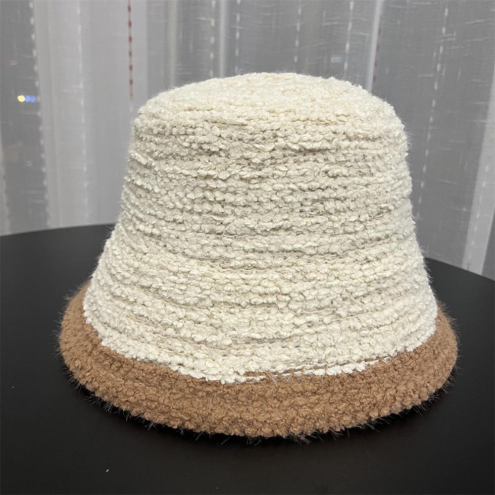 

Плюшевая панама женская осенне-зимняя теплая модная панама из шенилла однотонная в тон вязаная панама-ведро визуально уменьшает лицо Adult average size