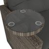 3 Piece Garden Sofa Set with Cushions Grey Poly Rattan