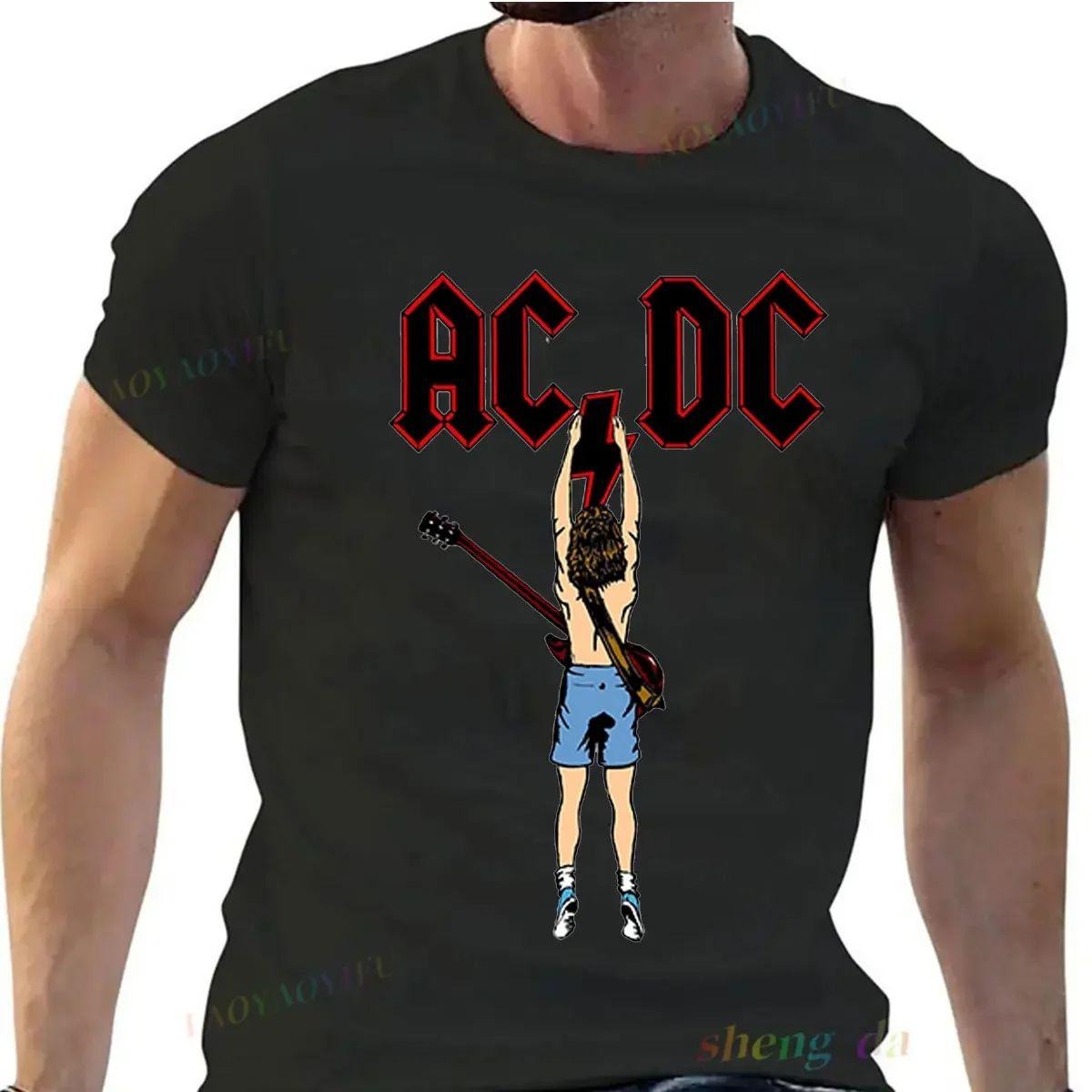 

New Arrival Rock Band AC DC Short Sleeved Round Neck Y2k Tshirt Men Clothing New in Top & Tees Mens T-Shirt Camisetas 71086 4XL