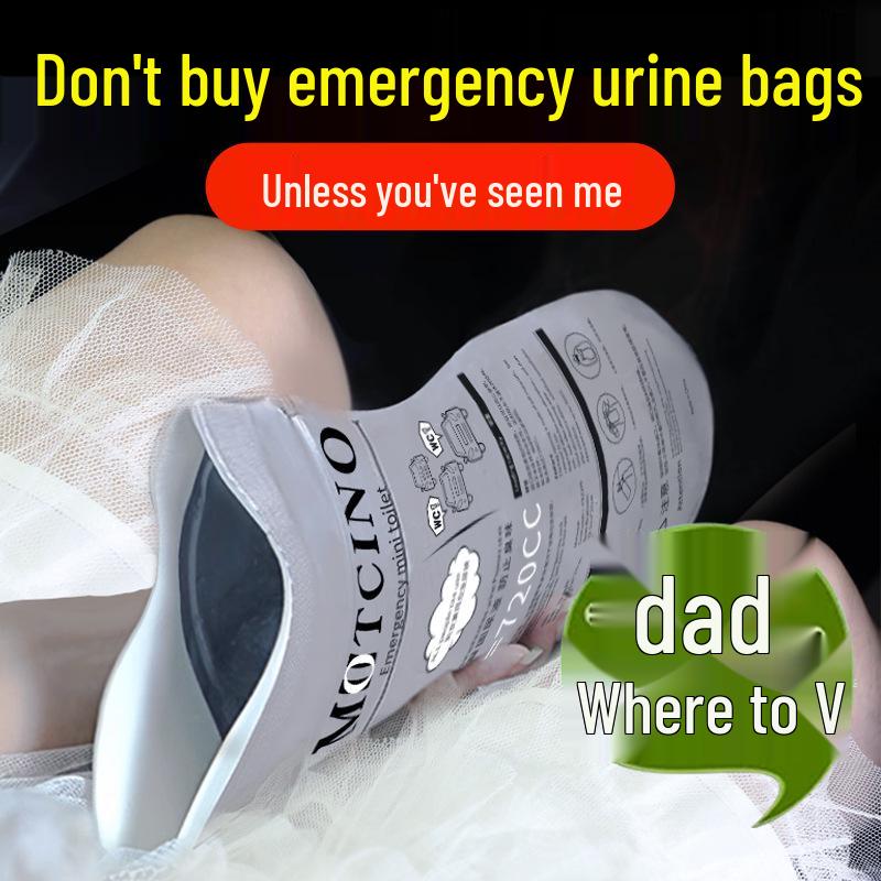 Portable Disposable Car Urinal for Men, Women, and Children - Emergency Traffic Jam Relief Bag