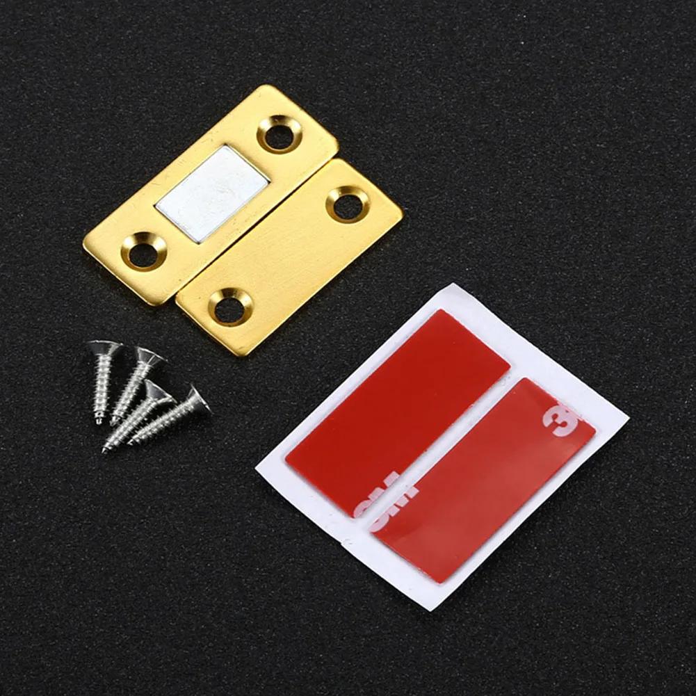 2pcs/Set Strong Door Closer Magnetic Door Catch Latch Door Magnet Furniture Cabinet Cupboard Screw / Sticker Ultra Thin