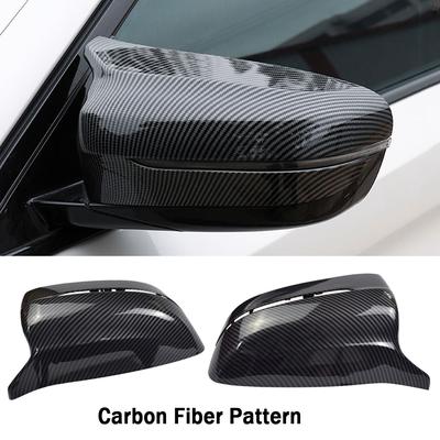 2Pcs Auto Helle Schwarz Seite Rückspiegel Abdeckung Ersatz Für BMW 4 5 7 Serie G30 G31 G38 g22 G11 G12 2016-2018 für