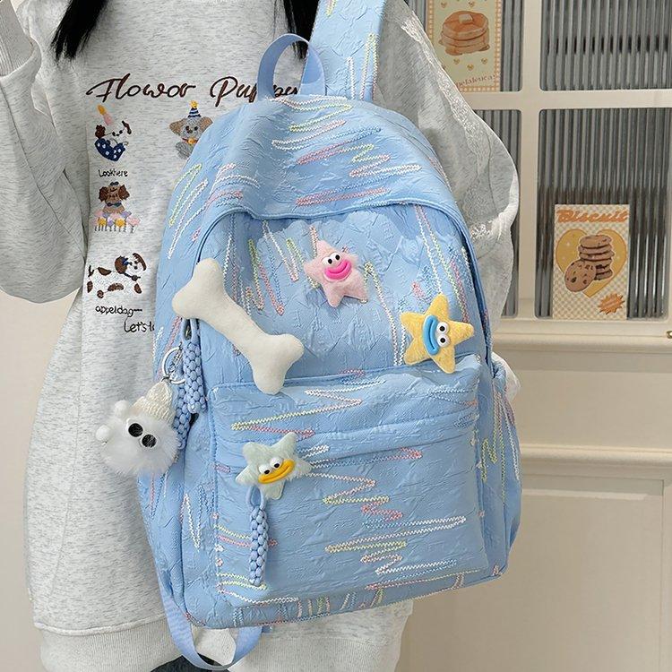 Schoolbag Japanese soft girl cute high value large capacity ins versatile schoolbag junior high school college student backpack