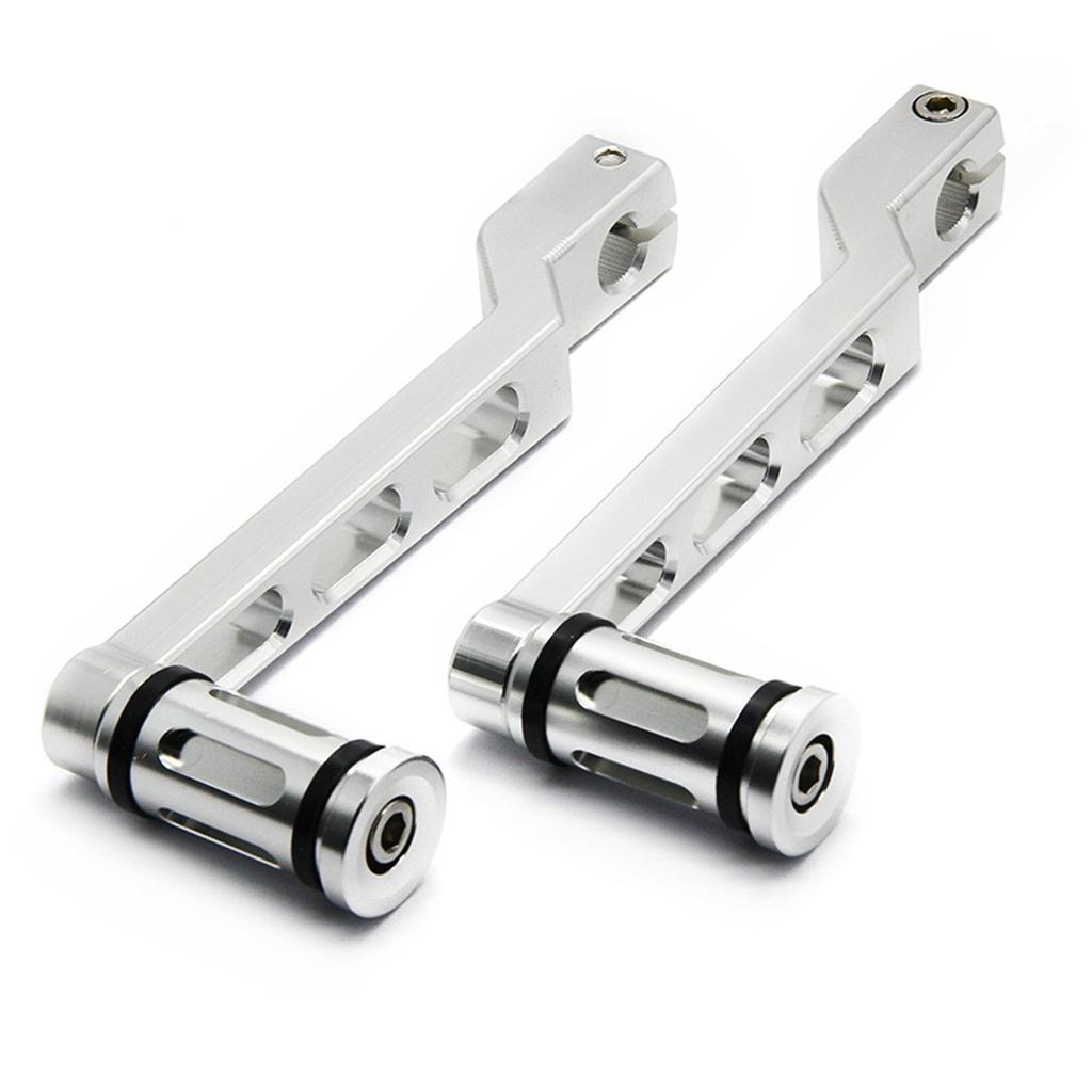 HANSWD for Harley Motorcycle Rearsets CNC Shifter Lever Pedal (Silver)