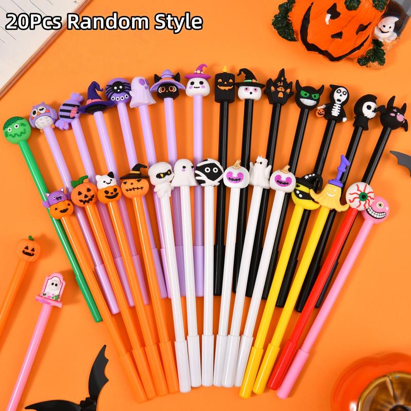 5/10/15/20 ks Kreslené Halloweenské Neutrální Pero Roztomilé Dýně Netopýr Duch Tvar Gelové Pero Studentské Papírnictví Školní Potřeby Dárek