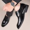 Retro business men's leather shoes Leisure and elegant design style Black brown High quality adult luxury shoes Comfortable