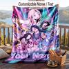 Personalized Flannel Throw Blanket,aespa Custom Printed Name, Cozy Plush Blanket For Home Use