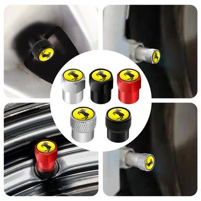 4pcs Prancing Moose Emblem Car Wheel Tire Stem Air Valve Caps Covers For Ocean XC40 XC60 XC90 V40 V60 C30 Dustproof Caps